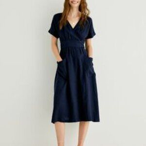 Grae Cove Linen Dress, Frankie short sleeve V neck A line